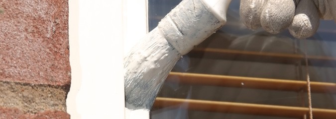 Painting exterior window frame